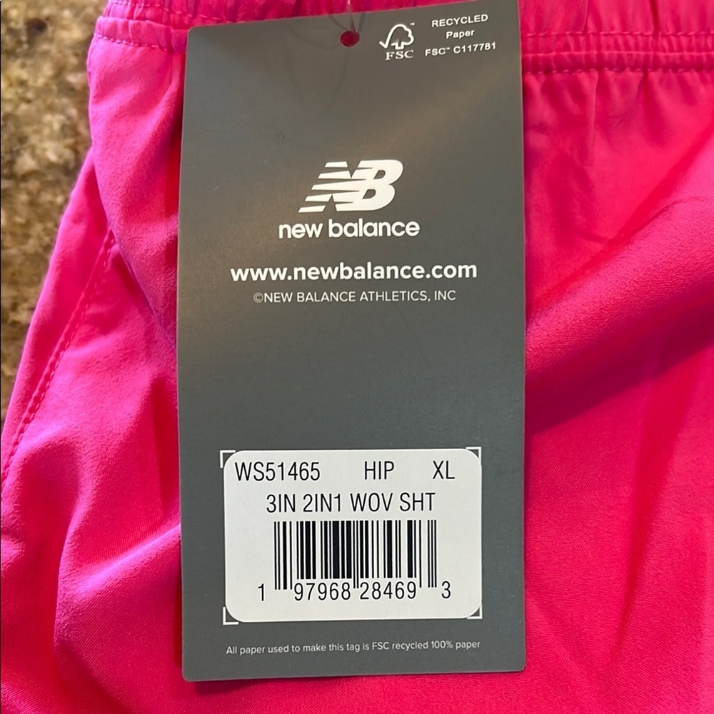 New Balance | Hot Pink Athletic Shorts Lightweight Performance - Picture 2 of 7